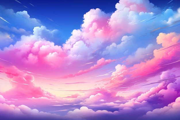 Realistyczne kolorowe tło chmur