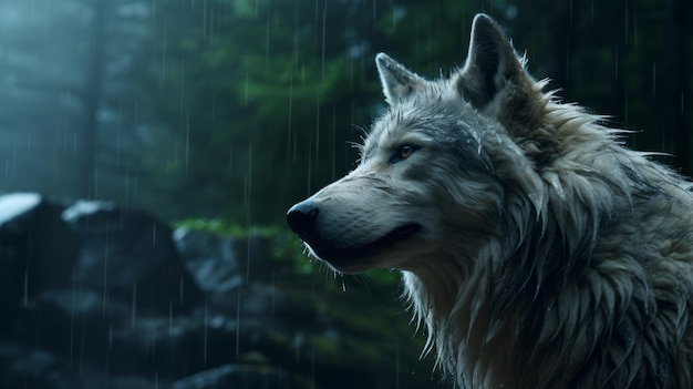 Realistyczne obrazy wilków w 1080p z bardzo szczegółowymi renderingami