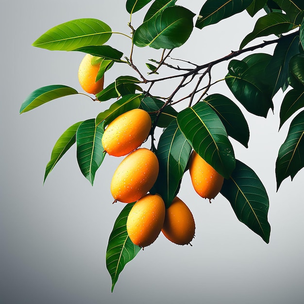 Realistyczne owoce mango izolowane na białym tle