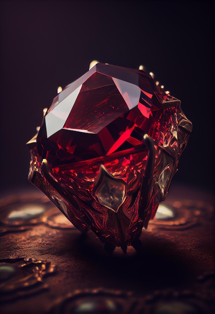 Realistyczne szczegółowe ilustracja Ruby 3D