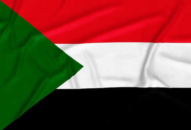 Zdjęcie realistyczne tło flaga sudanu