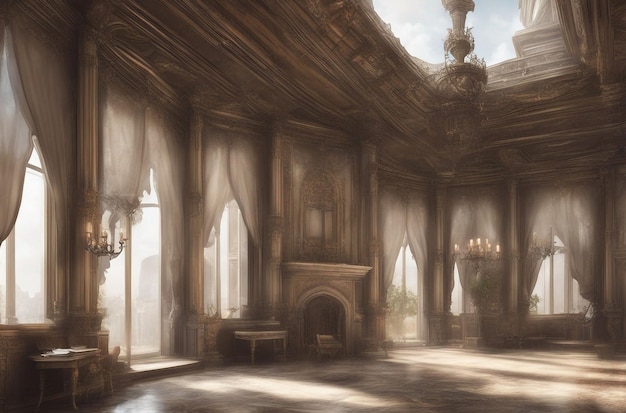 Realistyczne wnętrze pałacu