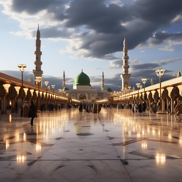 Zdjęcie realistyczne zdjęcie masjid nabawi