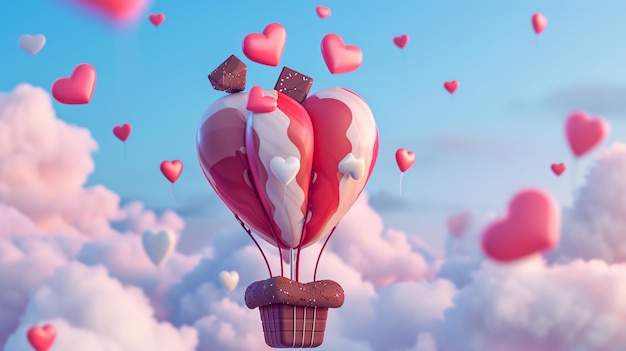 Realistyczne zdjęcie w stylu Steampunk Hot Air Balloon