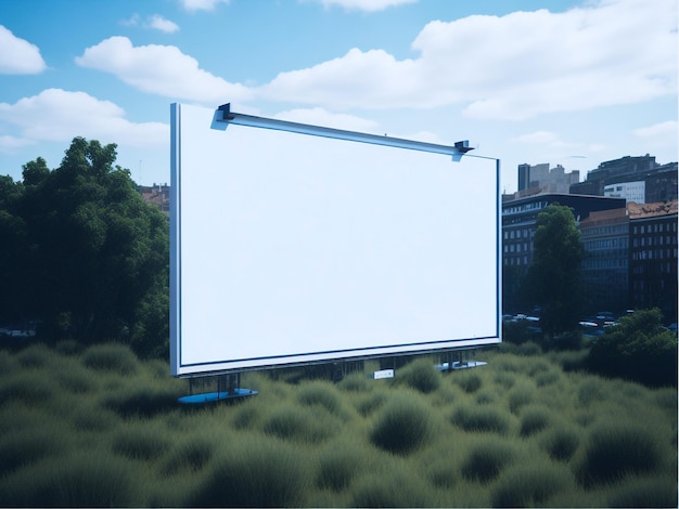 Realistyczny duży billboard uliczny makieta pusta do reklamy prezentacyjnej