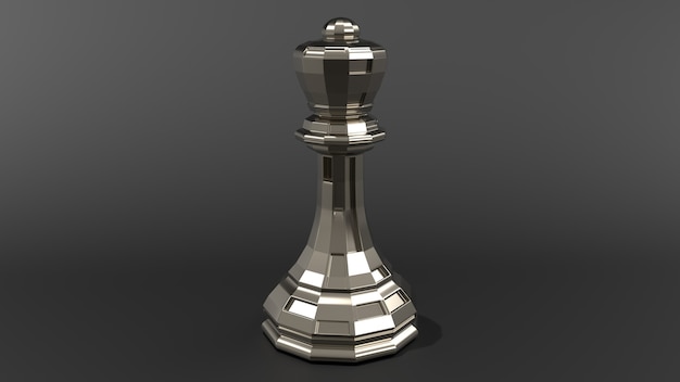 Realistyczny kawałek szachowy renderowania 3D