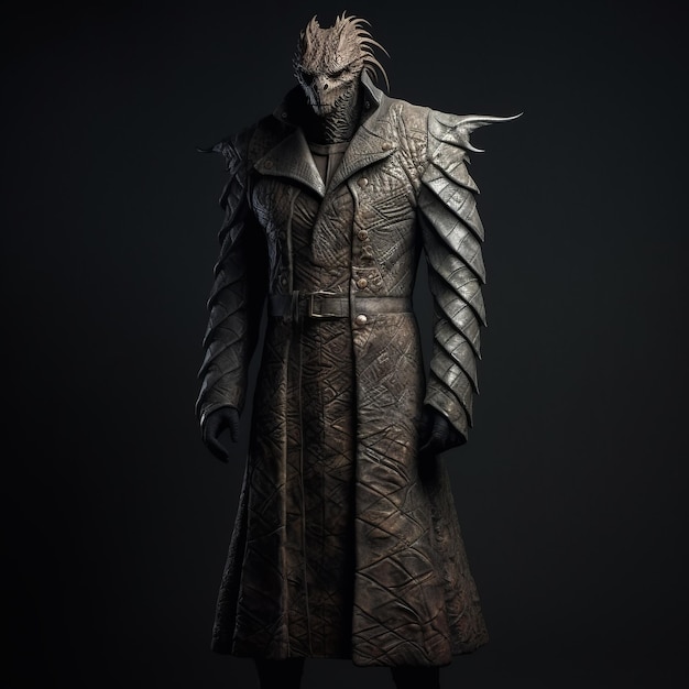 Zdjęcie realistyczny kostium fantasy dark z detalami dragoncore