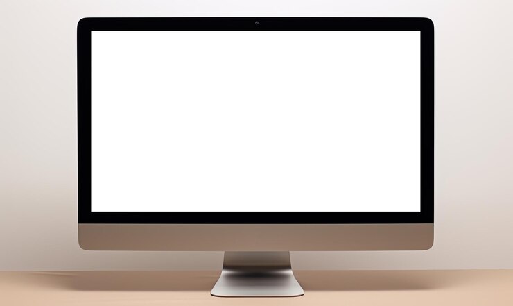 Zdjęcie realistyczny model monitora komputerowego