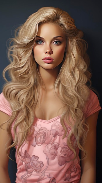 Realistyczny obraz Barbie z dużą ilością szczegółów