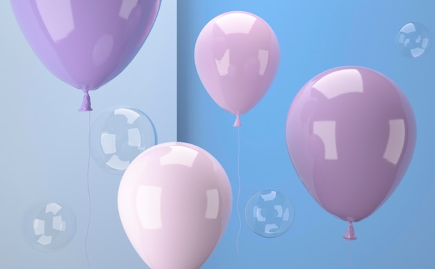 Zdjęcie realistyczny układ balonów