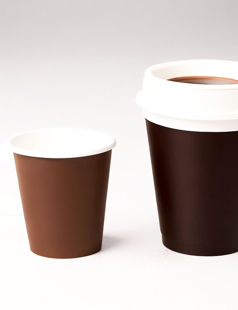 Zdjęcie realistyczny zestaw filiżanek do kawy generowany przez sztuczną inteligencję