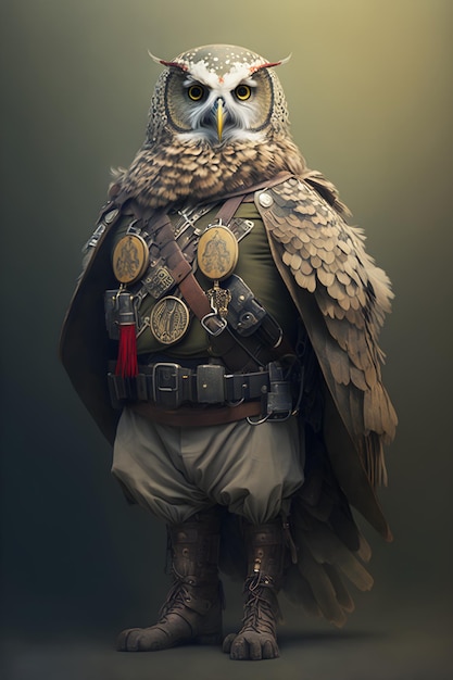 realistyczny żołnierz sowy