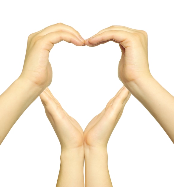 Zdjęcie ręce w kształcie serca