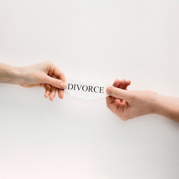Zdjęcie ręce z rozwodem