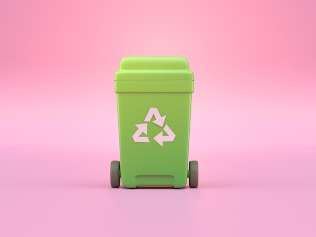 Recykling śmietnika Render 3d