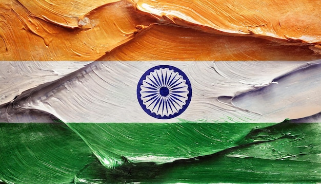 Ręcznie malowana akrylowa flaga Indii Dzień Niepodległości Dzień Republiki Indii