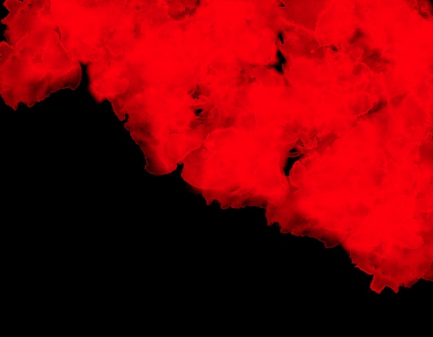 Ręcznie malowana czerwona akwarela na czarnym tle