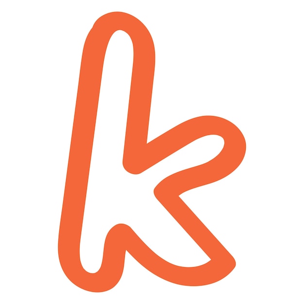 Ręcznie narysowana czcionka PNG Letter K na przezroczystym tle