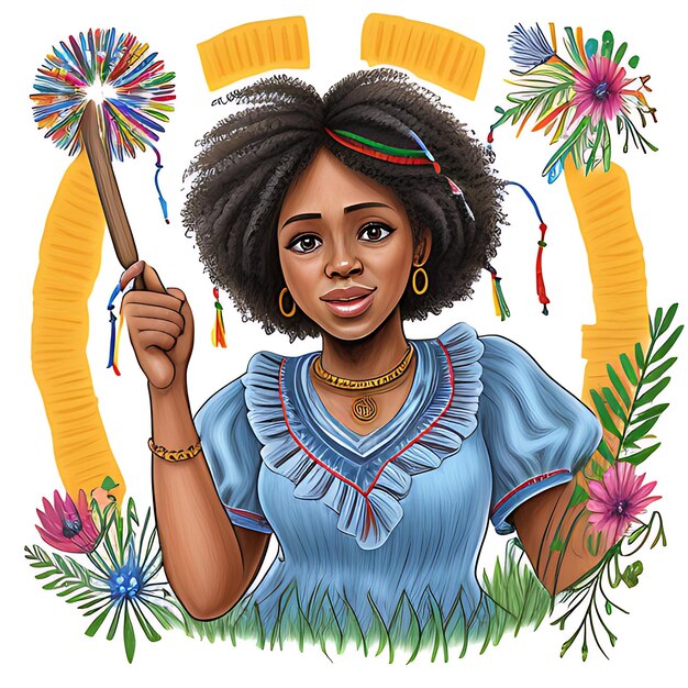 Ręcznie narysowana ilustracja uroczystości Juneteenth