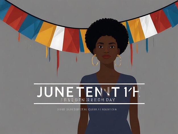 Zdjęcie ręcznie narysowana ilustracja uroczystości juneteenth