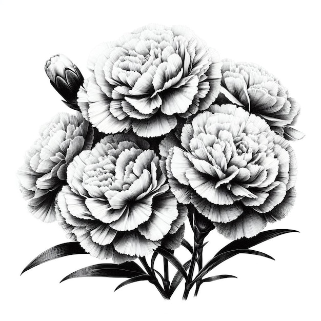 Zdjęcie ręcznie narysowany rysunek kwiatowy wektorowy
