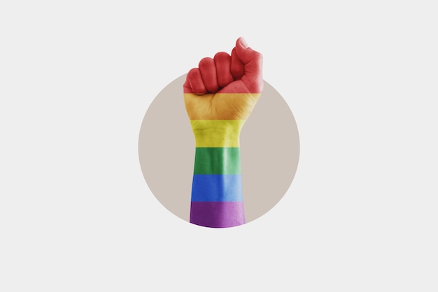 Ręcznie podnoszone koncepcje dumy gejowskiej LGBT