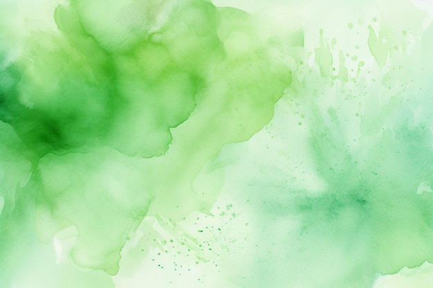 Zdjęcie ręcznie pomalowane zielone akwarele