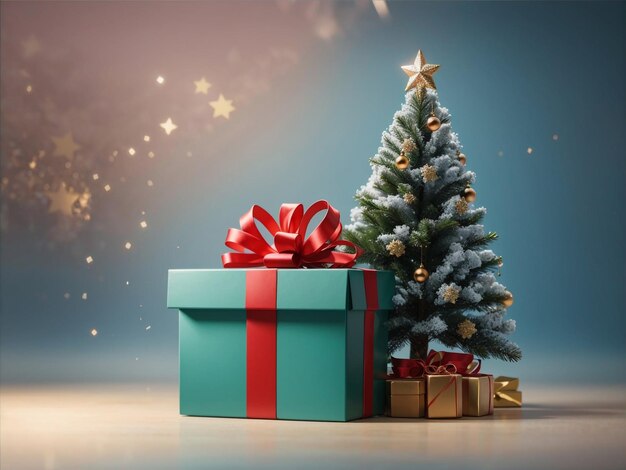 Ręcznie robione pudełko na prezenty i świąteczne świąteczne przysmaki choinkowe