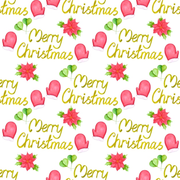 Ręcznie rysowane akwarela Boże Narodzenie bezszwowe wzór Boże Narodzenie i nowy rok symbol element dekoracyjny Notatnik tkanina tekstylna transparent kartka pocztowa