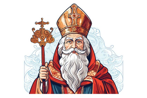 Ręcznie rysowane ilustracji sinterklaas