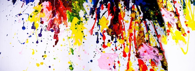 Ręcznie rysowane kolorowy obraz abstrakcyjna sztuka panorama tło kolory tekstury na płótnie