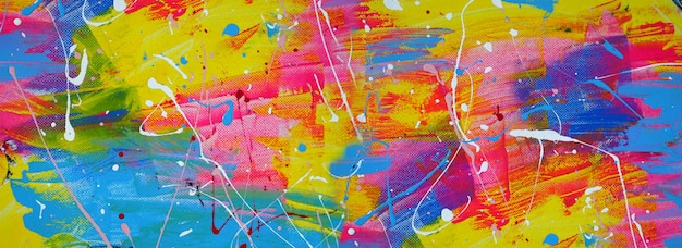 Ręcznie rysowane kolorowy obraz abstrakcyjna sztuka panorama tło kolory tekstury projekt ilustracja