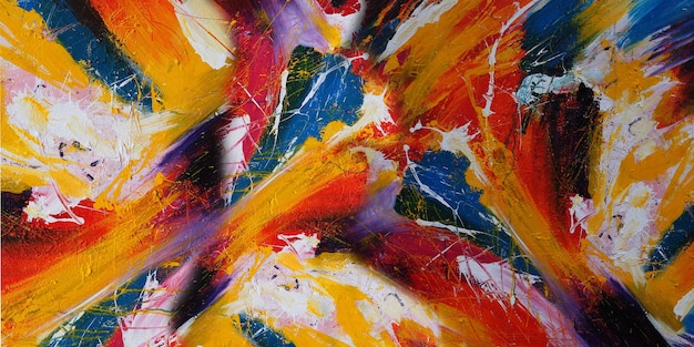Ręcznie rysowane kolorowy obraz abstrakcyjna sztuka panorama tło kolory tekstury