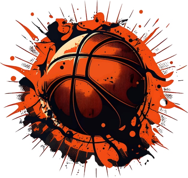 Zdjęcie ręcznie rysowane koszykówka