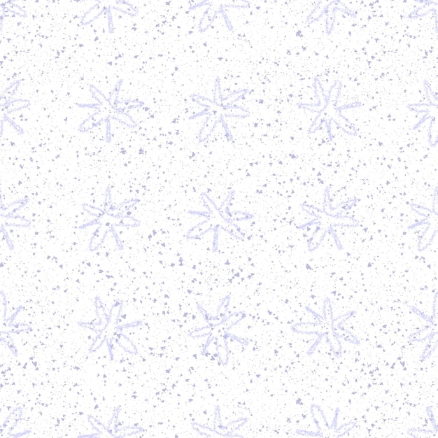 Ręcznie rysowane płatki śniegu Boże Narodzenie bezszwowe wzór. Subtelne latające płatki śniegu na tle płatki śniegu kredą. Urocza kreda handdrawn nakładka na śnieg. Kusząca dekoracja świąteczna.