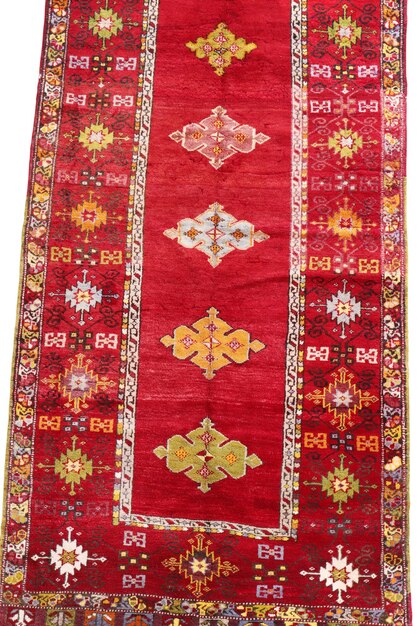 Ręcznie tkany antyczny turecki dywan