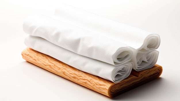 Ręcznik papierowy na białym tle