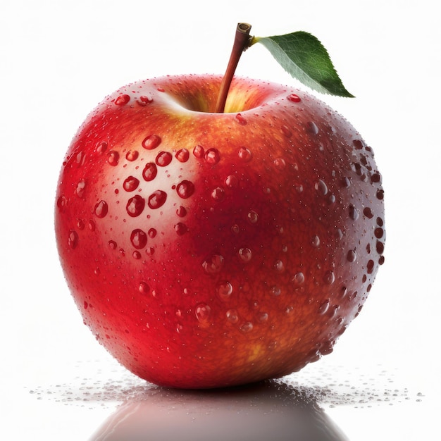 Red Apple Izolowane Ilustracji Generatywnej AI