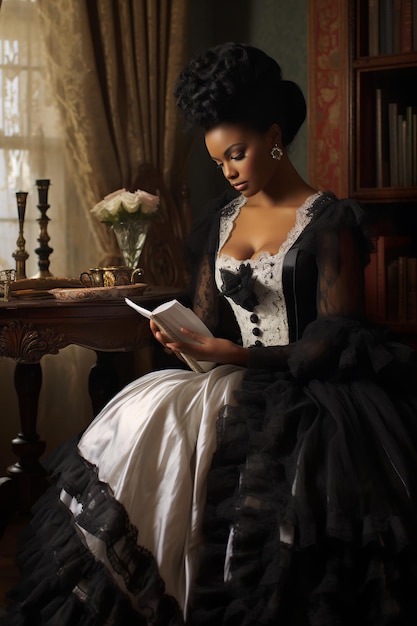 Regal Romance Black Beauty Styl Bridgerton