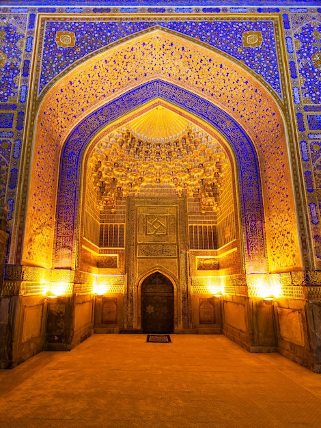 Registan wzór mozaiki projekt tła Samarkanda
