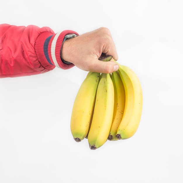 Ręka w rękę z bananami.
