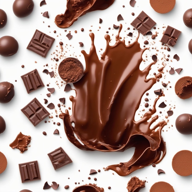 Render powitalny ciemnej czekolady Wygenerowano za pomocą sztucznej inteligencji