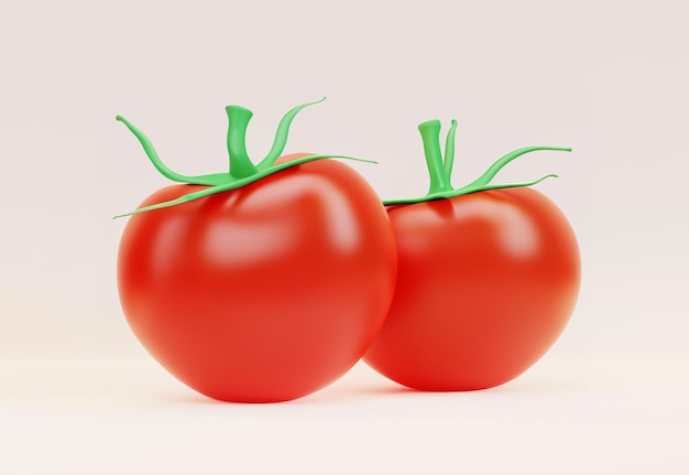 Rendering 3D czerwonych pomidorów