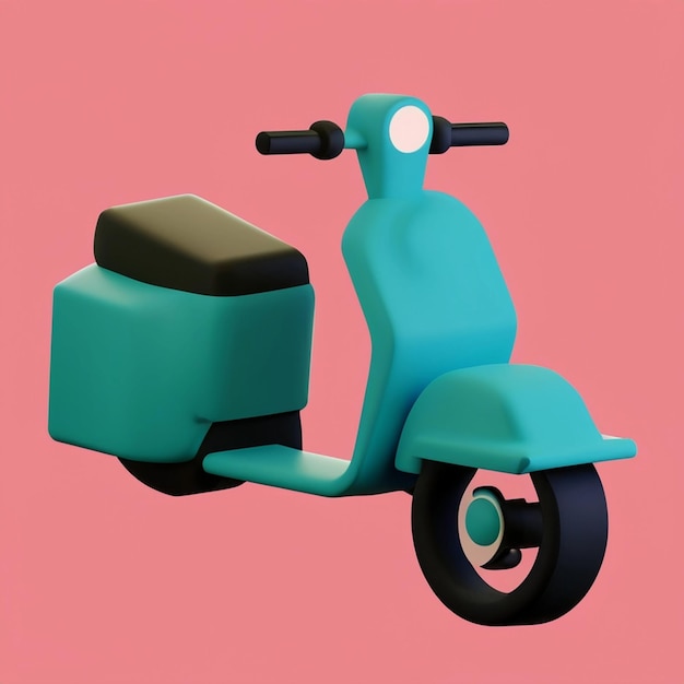 Rendering 3D ikony wolnej od motocykli