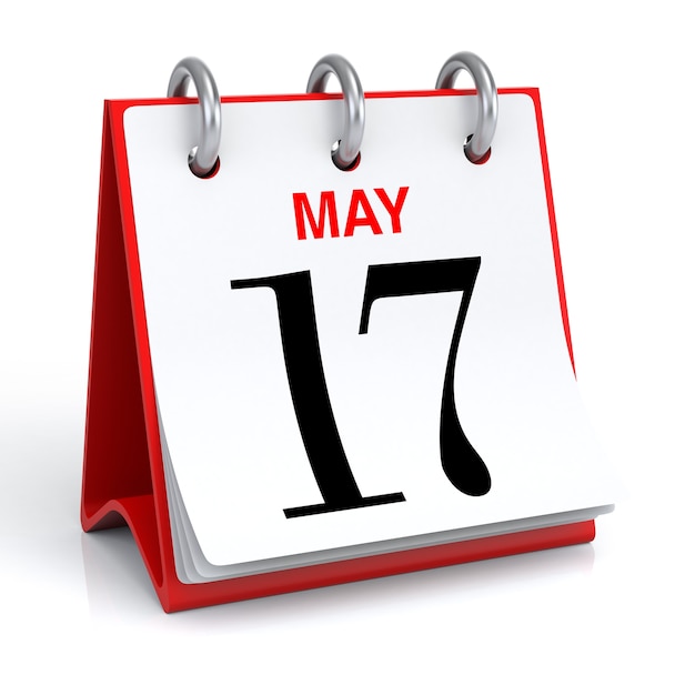 Zdjęcie rendering 3d kalendarza majowego