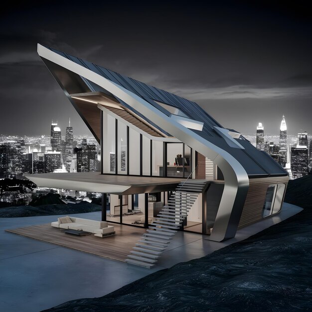 Rendering 3D modelu domu