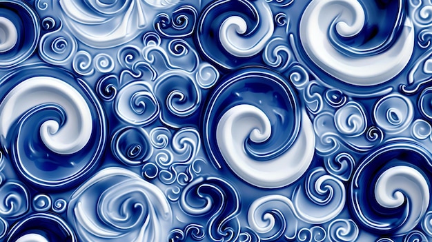 Zdjęcie rendering 3d niebieskiego i białego abstrakcyjnego tła