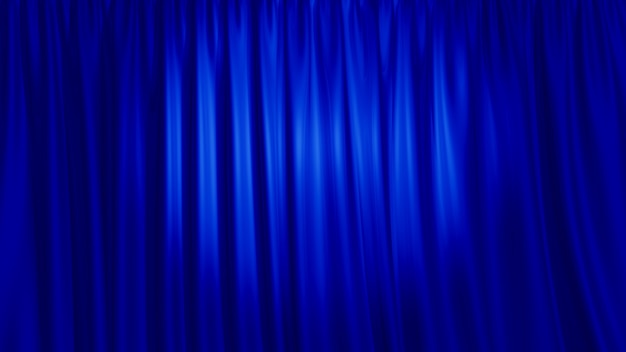 Rendering 3D pięknej kurtyny scenicznej na scenę teatralną lub operową Bardzo szczegółowa tkanina