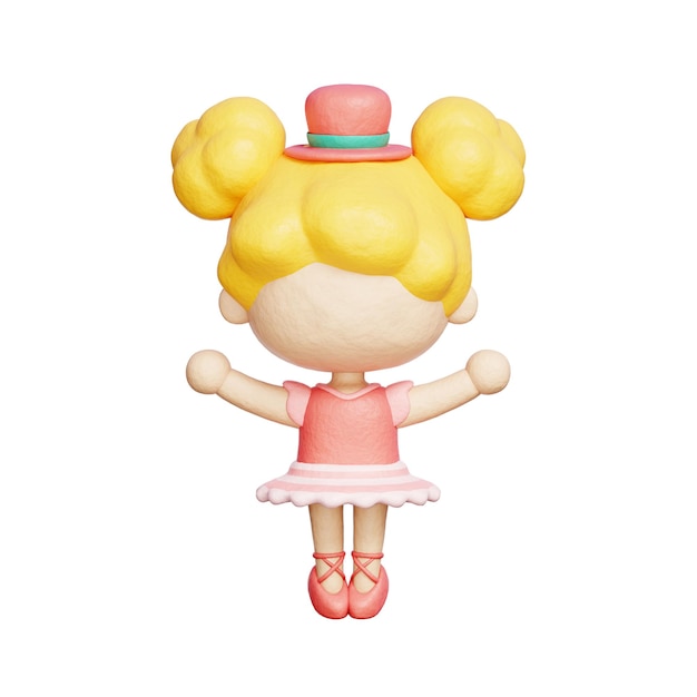 Rendering 3D w parku rozrywki Circus Girl Carnival