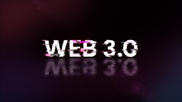 Rendering 3D WEB 30 tekst z efektami ekranu usterek technologicznych